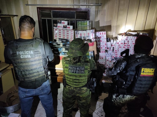 O contrabando estava em um bar da cidade.(Foto: BPFron)