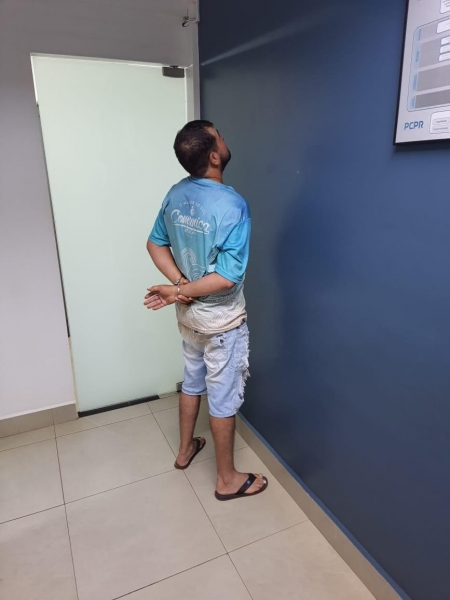 O acusado foi preso.(Foto: Portal Nova Santa Rosa)