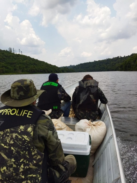 A fiscalização é realizada pela Polícia Ambiental do Paraná. (Foto: Polícia Ambiental)
