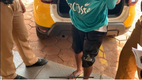 O suspeito estava em casa(Foto: Catve)