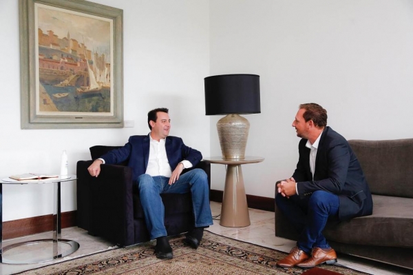 Prefeito Rodrigo no gabinete do Governado Ratinho Junior em Curitiba. Fotos: Divulgação