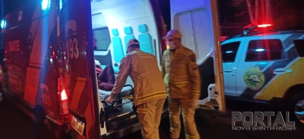 O casal foi socorrido. Fotos: Portal Nova Santa Rosa