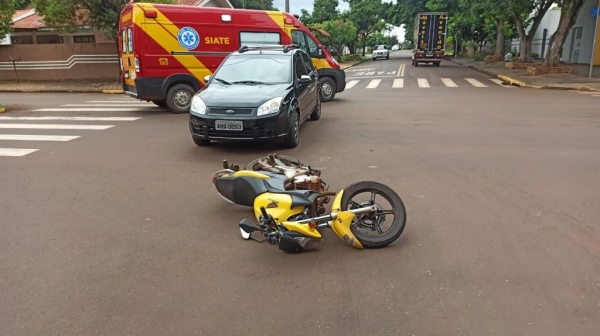 O Siate atendeu o acidente. Foto: Portal Nova Santa Rosa