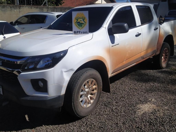 Caminhonete recuperada. Foto: BPFron