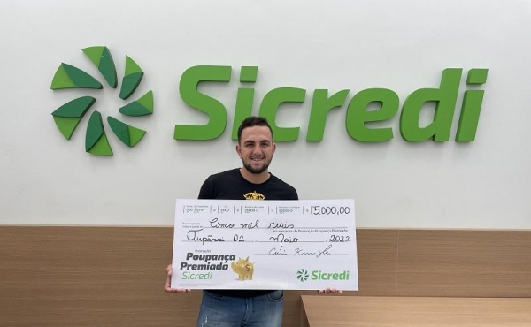 O associado da Sicredi Progresso PR/SP, Leonardo Valero Dornelas, foi um dos contemplados da Campanha. Foto: Divulgação.