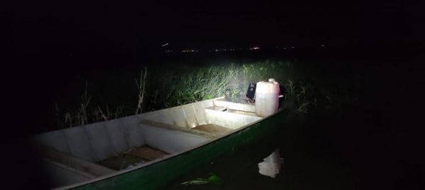 Durante a abordagem, ambos os criminosos empreenderam fuga . Foto: PF.