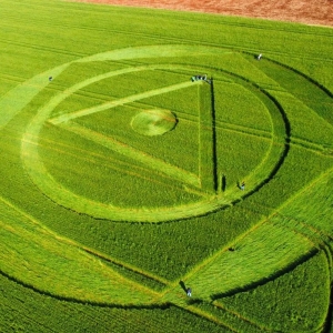Agroglifos em SC é mistério para proprietário da área. — Foto: Tiago Kosinski/Divulgação