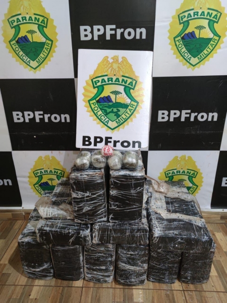 Droga apreendida. Foto: BPFron