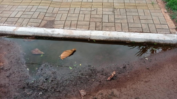 Acúmulo de água. Foto: Divulgação.