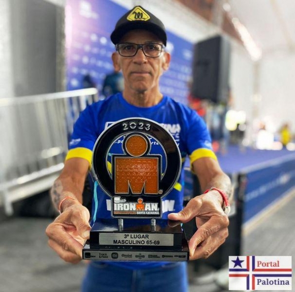 Lourival Amaro Barbosa atleta do Ironman . Fotos: Portal Palotina.