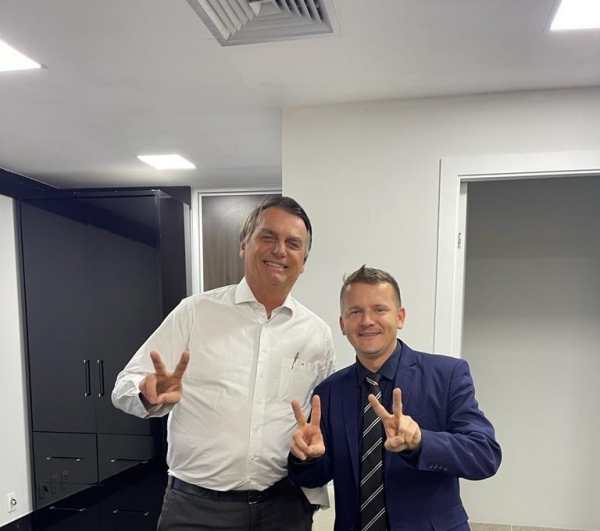 O vereador manteve agenda com Jair Messias Bolsonaro. Foto: Divulgação.