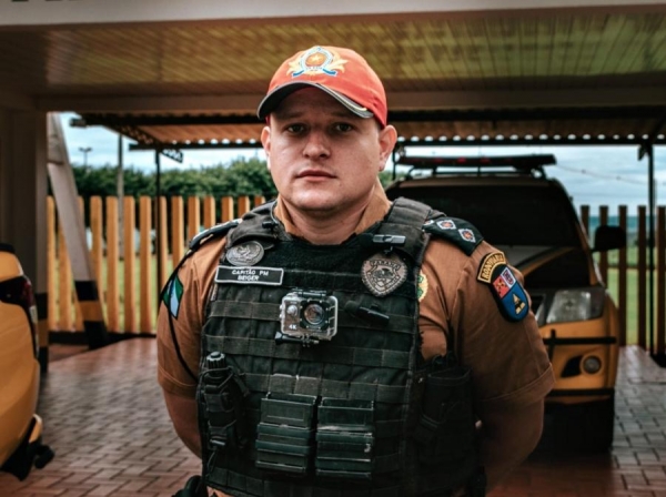 Comandante da 3ª Cia da PRE, rondonense capitão Beiger: Foto: Rádio Difusora.