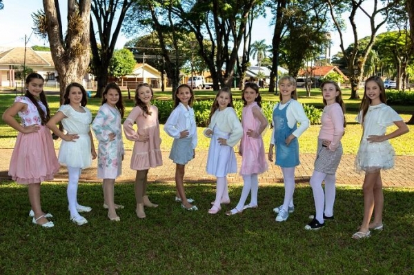 As candidatas a Princesa das Orquídeas 2024. Foto: Assessoria.