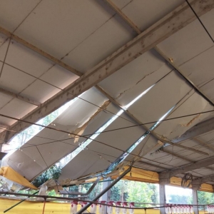 Barracão afetado em Nova Santa Rosa. Foto: Divulgação.