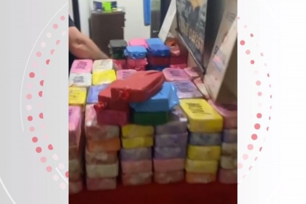 Droga foi encontrada em uma casa que servia como depósito de drogas. — Foto: Reprodução