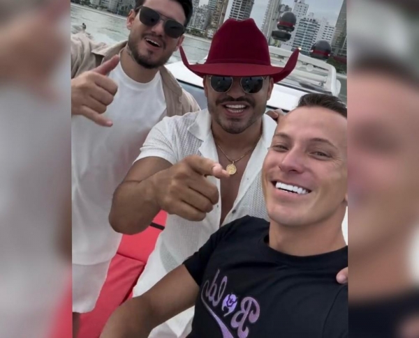 Rildemar Junior pilotou lancha do clipe \'Descer pra BC\' — Foto: Redes sociais/ Reprodução