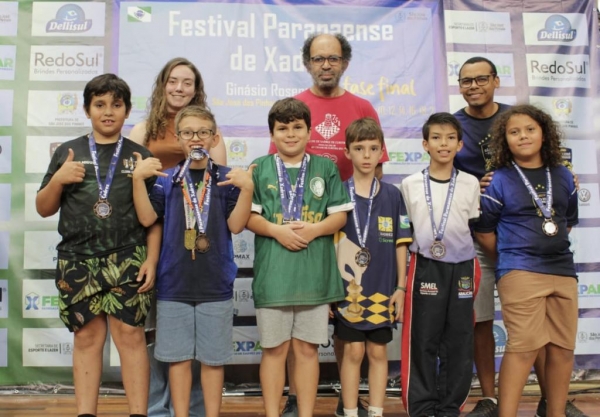 Palotina participou da fase final do Paranaense de Xadrez, em São José dos Pinhais  Crédito: Assessoria/Palotina