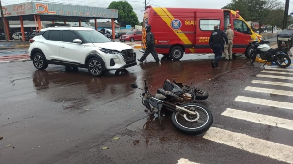 1º acidente - Fotos: Portal Nova Santa Rosa