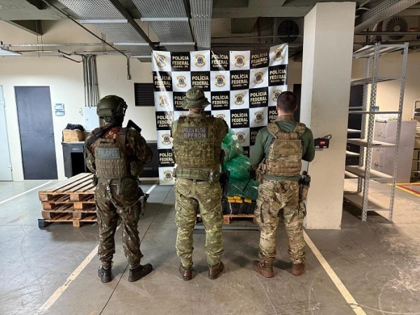 Maconha apreendida. Foto: Polícia Federal.