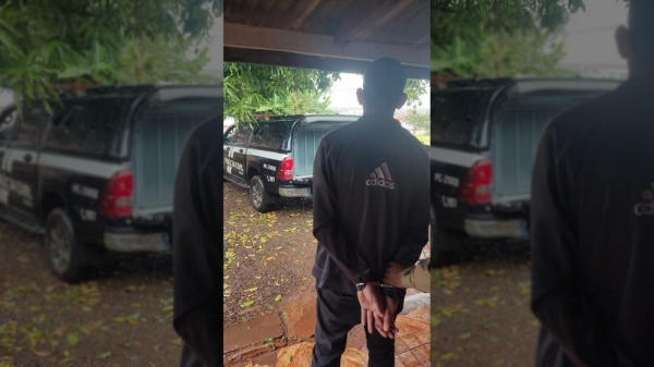 Dia da prisão do acusado. oto: PCPR