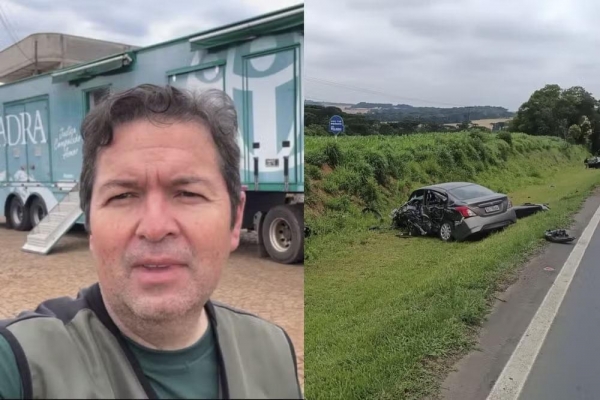 Pastor morreu em acidente de carro enquanto voltava de missão humanitária. — Foto: Reprodução/ Redes Sociais/ Corpo de Bombeiros