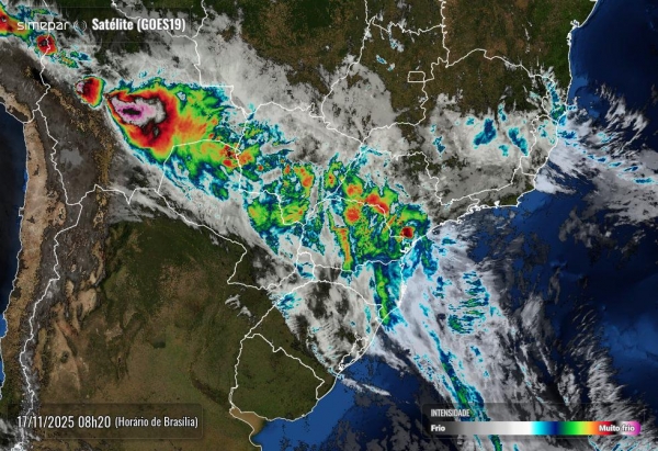 Imagem das 08h20 desta manhã. Foto: Simepar.