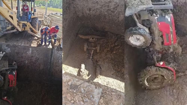 Jovem morre após cair em fossa — Foto: Polícia Militar do Paraná