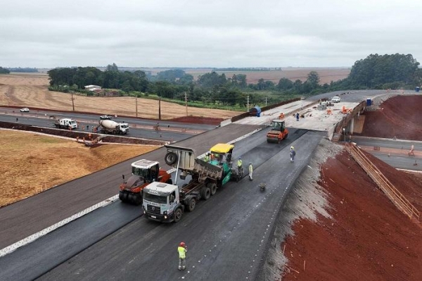 Obras do contorno viário de Palotina estão 91% concluídas Foto: C.Vale