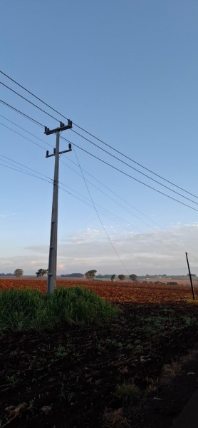 Local onde o fio está rompido. Foto: Divulgação.