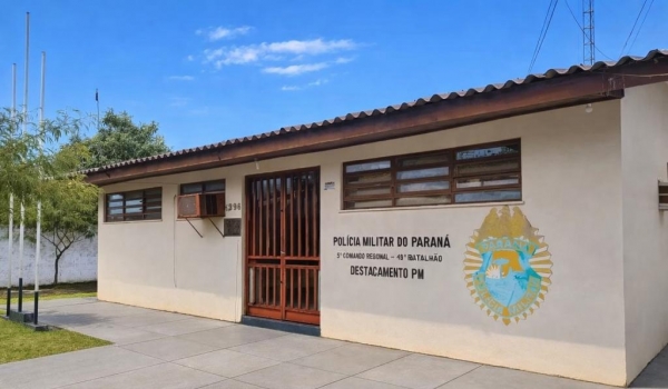 Destacamento policial de Entre Rios do Oeste.