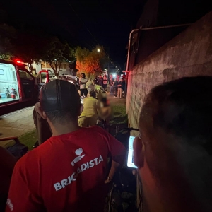 Siate no local com a vítima. Foto: Portal Nova Santa Rosa.