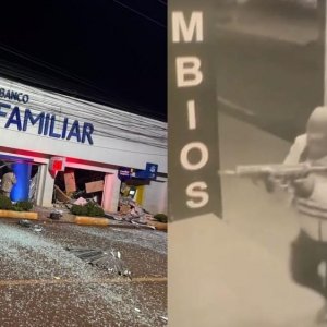 Criminosos armados assaltam bancos no Paraguai — Foto: Polícia Nacional