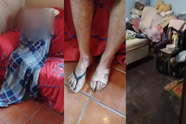 Idosa de 83 anos foi encontrada vivendo em situação de maus-tratos pelo próprio filho, no PR. — Foto: Reprodução