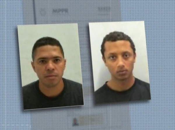Patrick Luiz da Rosa e Rodrigo Ramos Patrício Pinto são acusados de usar a função pública e a estrutura do Estado para espancar vítimas e exigir pagamentos em dinheiro — Foto: Reprodução